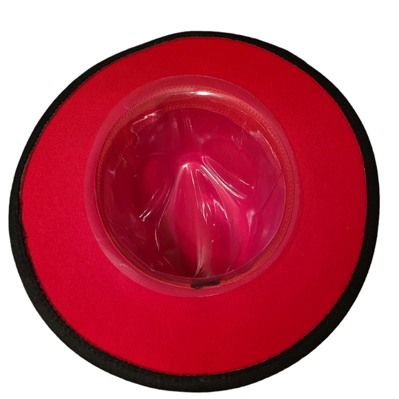 NWOT Black & red wide brim hat - Picture 3 of 4